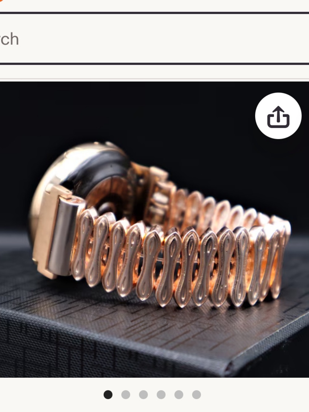 Garmin QuickFit 20 Band Rose Gold Elastic Cord Bracelet Style, 5.5’ Wrist